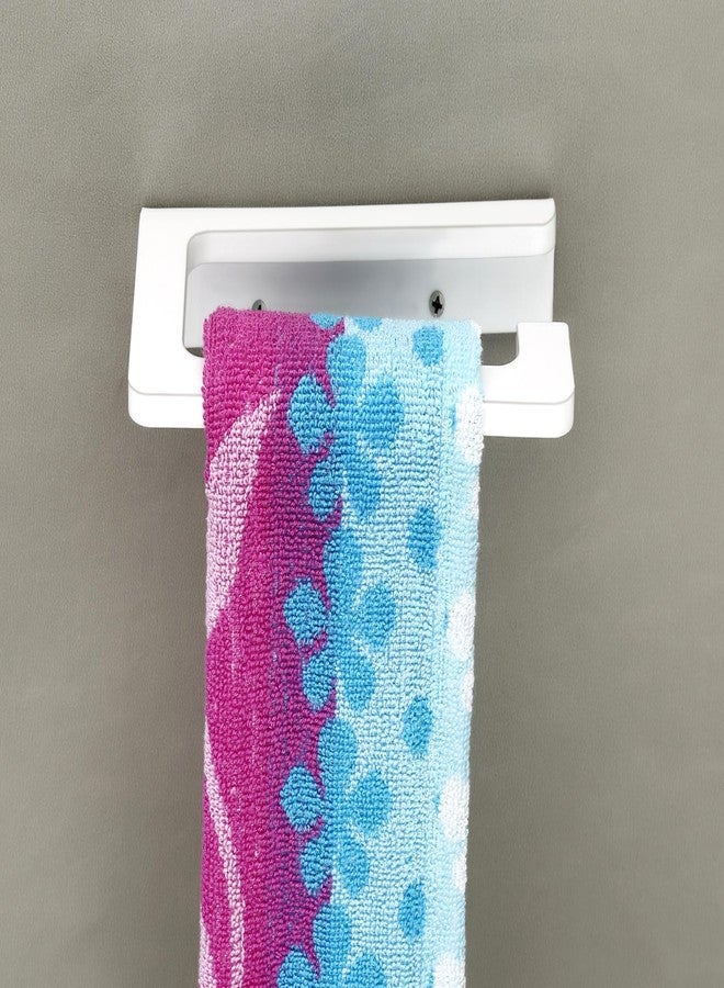 HAPPI Unbreakable Acrylic L Shape Napkin Ring, Towel Ring, Napkin Holder, Towel Hanger Stand Wall Mounted for Bathroom Accessories (White) - Image 3